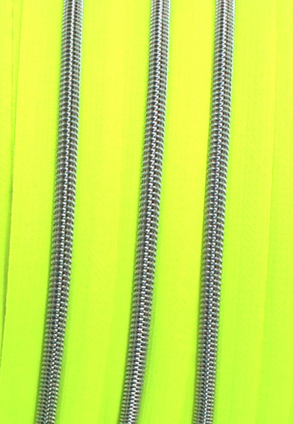 Endlosreißverschluss metallisiert neongelb/ silber (1m)